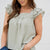 Specked Dual Flutter Trim Blouse