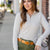 Textured Stripes Quarter Zip Pullover