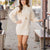 Ribbed Trim Turtleneck Sweater Dress