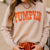 Pumpkin Ribbed Trim Sweater