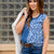 Blocked Confetti Accented Tank