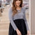 Striped Blouse Bottom Peplum Tee