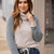 Diamond Sleeve Cowl Neck Tee