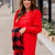 Bow Accented Bold Textured Dress
