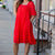 Textured Dot Tiered Half Sleeve Dress