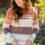 Muted Stripes Mock Neck Sweater