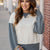 Two Tone Relaxed Sleeve Sweatshirt