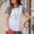Lightly Ribbed Tri Color Tee