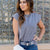 Rib Accented Vintage Washed Tee