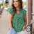 Brush Stroked Dual Flutter Sleeve Blouse
