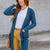 Waffled Two Pocket Tunic Cardigan