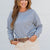 Textured Geo Solid Trim Sweatshirt