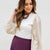 Metallic Sleeve Solid Body Blouse