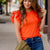 Ribbed Ruched Ruffle Trim Tank