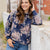 Vintage Floral Hooded Sweatshirt