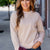 Heathered Rib Trim Sweatshirt
