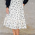 Sketched Double Ruffle Bottom Midi Skirt