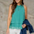Spotted Cinched Neck Layered Tank