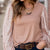 Sequin Sleeve Solid Body Blouse