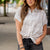 Plaid Tie Front Button Up Blouse