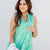 Printed Cinched Neck Tiered Tank