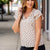 Splotched Dual Flutter Tie Blouse