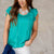 Elegant Flutter Trim Blouse