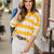 Striped V Stitched Sweatshirt