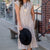 Splotched Cinched Neck Midi Dress