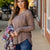 Thermal Accented Side Slit Sweater