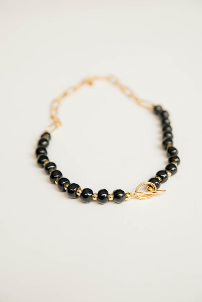 Bel Koz Simple Clay Bead Toggle Necklace