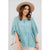 Flowy Sleeved Speckled Tie Neck Blouse
