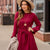 Cinched Long Sleeve Tie Dress