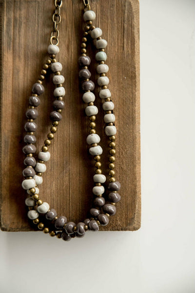 Bel Koz Double Clay Necklace