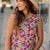 Bright Blooms Ruffle Trim Tank