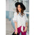 Tie Front Striped Accent Tee