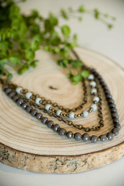 Bel Koz Two Tone Clay Necklace