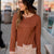 Texture Stripe Trimmed Blouse