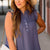 Ruched Top Button Accent Tank