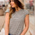 Striped Double Flutter Sleeve Tee
