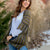 Striped Ruffle Sleeve Kimono