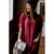 Relaxed Pocket Tunic Blouse - Burgundy