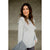 Striped Ruffle Trim Sweatshirt