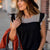 Faux Layered Bib Speckled Ruffle Tee