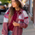 Corded Plaid Top Shacket