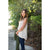 Striped Cold Shoulder Tee