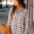 Black & White Plaid Button Up