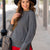 Distressed Side Slit Sweater