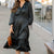 Ruffle Accented Long Sleeve Midi Dress